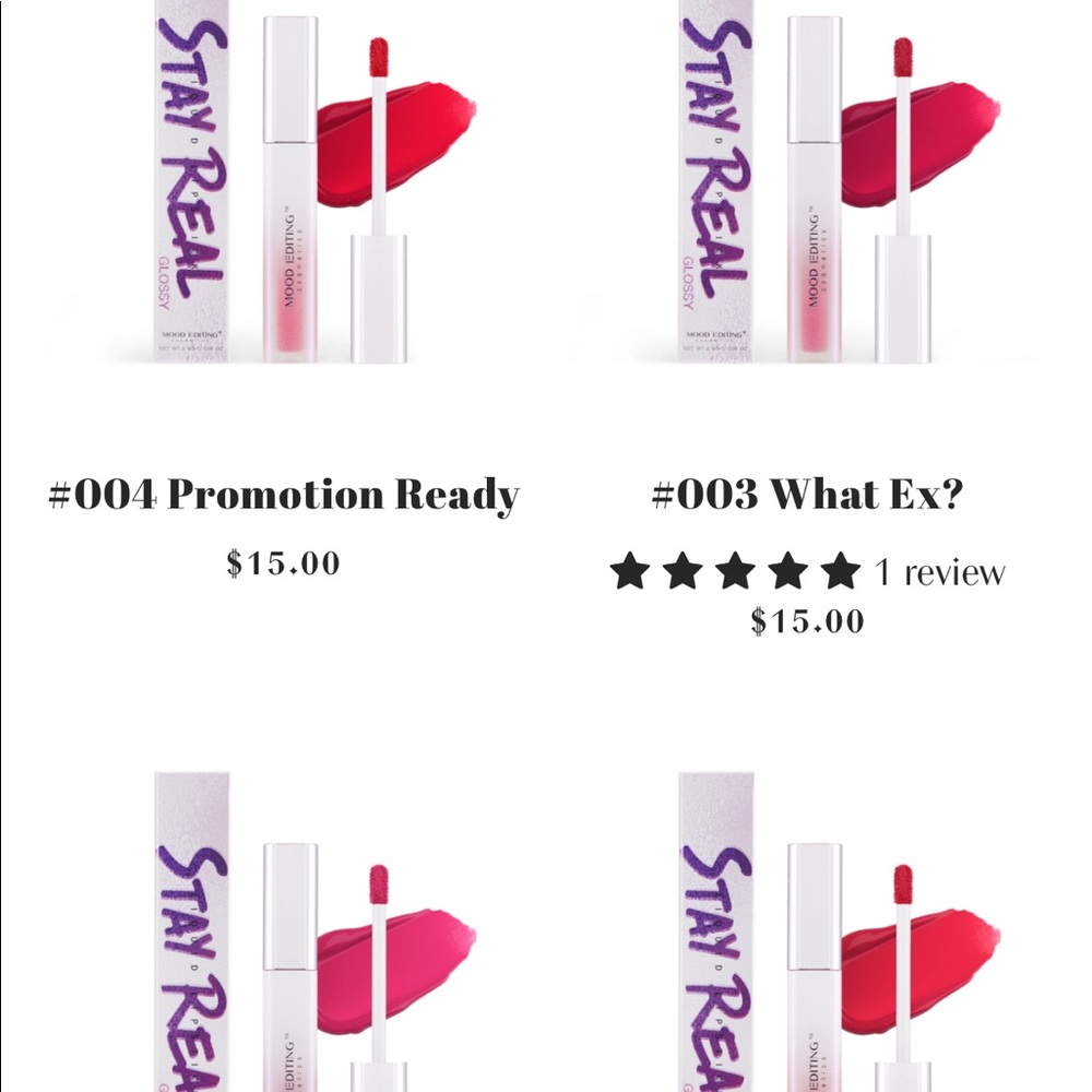 Mood Editing Stay Glossy Liquid Lipstick bundle